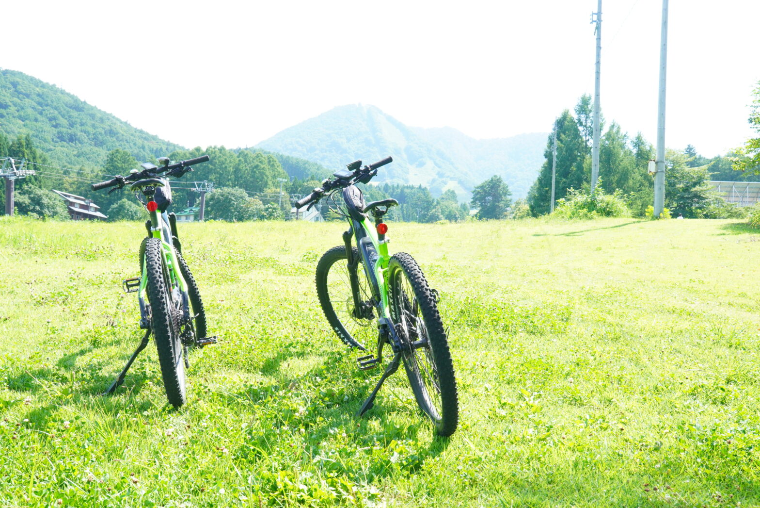 木島平村観光振興局でレンタルするマウンテンバイクタイプのE-bike