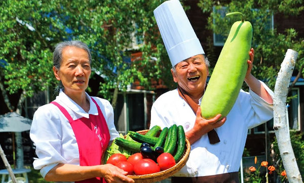 木島平にあるオーベルジュ　グルービーの自家製野菜