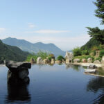 木島平村馬曲温泉の露天風呂